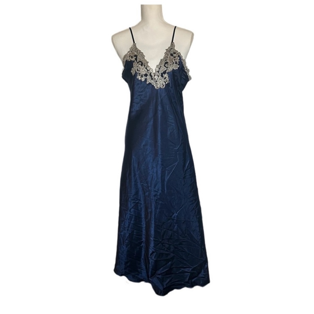 Stunning Sapphire BlueVintage Whimsygoth Lace Chemise